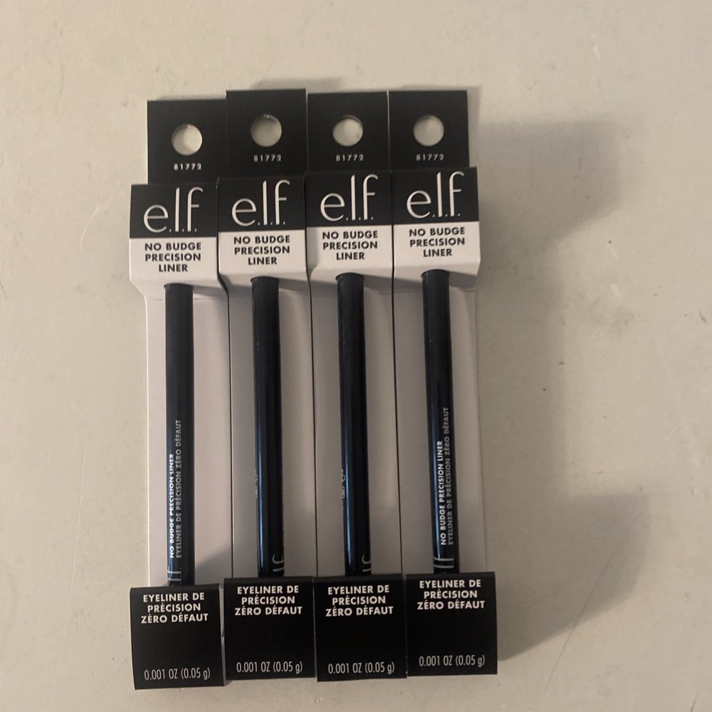 e.l.f. No Budge Precision Eyeliner, Creamy, 0.01 Ounce Pack of 4 Marshmallow